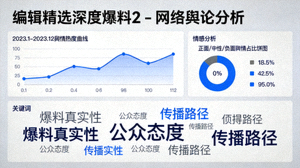 编辑精选深度爆料2 - 网络舆论分析可视化图表